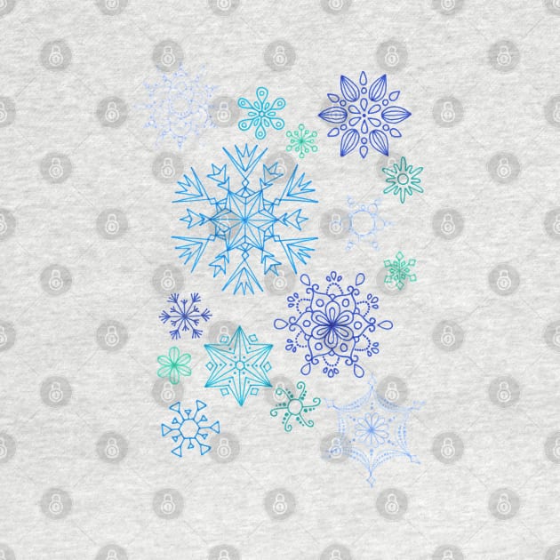 Snowflakes (white background) by calenbundalas